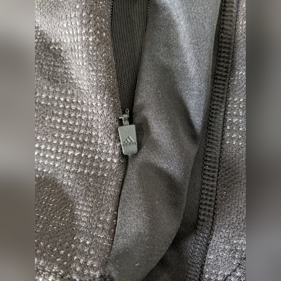 LNC Adidas woven sweat-wicking high waist leggings, breathable, grey & black, xs - Picture 6 of 8